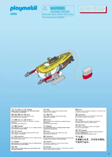 Bauanleitungen Playmobil 4909-A - Tiefsee-Tauchboot mit Unterwassermotor (1)