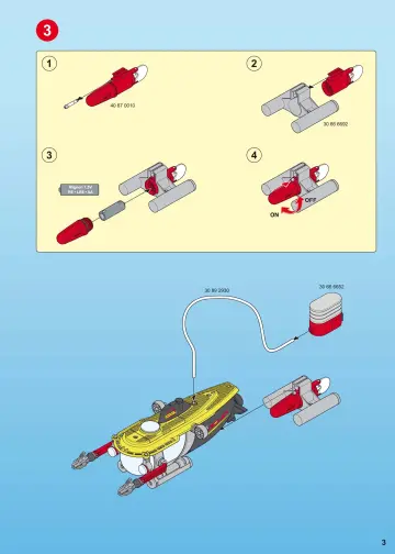 Bauanleitungen Playmobil 4909-A - Tiefsee-Tauchboot mit Unterwassermotor (3)