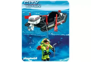 Playmobil 4910-A - Kleinboot mit Tiefseetaucher