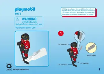 Bygganvisningar Playmobil 5075 - NHL™ Chicago Blackhawks™ Player (1)