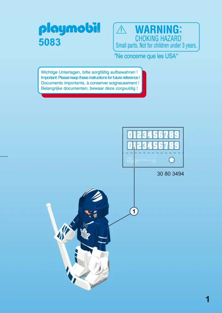 Bauanleitungen Playmobil 5083 - NHL™ Toronto Maple Leafs™ Goalie (1)
