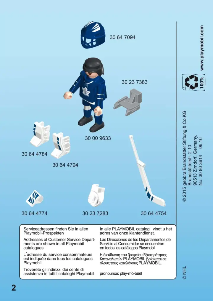 Bauanleitungen Playmobil 5083 - NHL™ Toronto Maple Leafs™ Goalie (2)