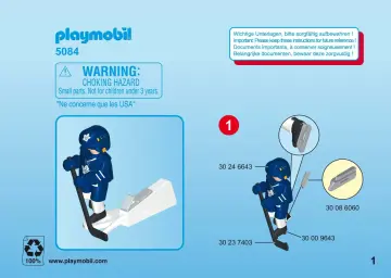 Manuales de instrucciones Playmobil 5084 - NHL™ Toronto Maple Leafs™ Player (1)