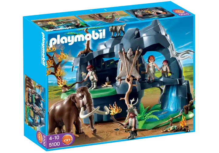 Playmobil 5100-A - Große Steinzeithöhle mit Mammut - BOX