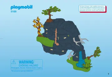 Bauanleitungen Playmobil 5100-A - Große Steinzeithöhle mit Mammut (1)