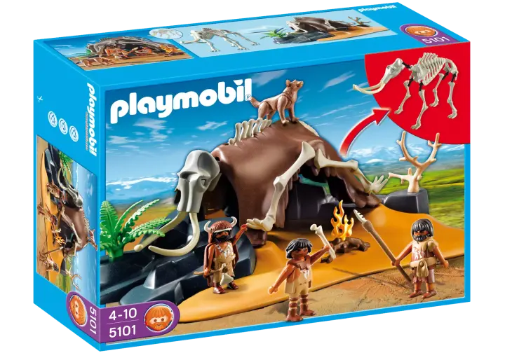 Playmobil 5101-A - Mammutknochen-Zelt mit Jägern - BOX