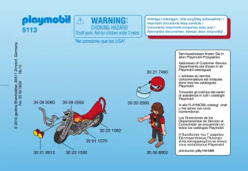 Bauanleitungen Playmobil 5113-A - Chopper (1)