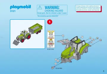 Bauanleitungen Playmobil 5121-A - Riesen-Traktor mit Anhänger (1)