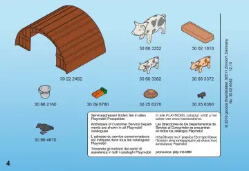 Bauanleitungen Playmobil 5122-A - Fleckschweine im Gehege (4)