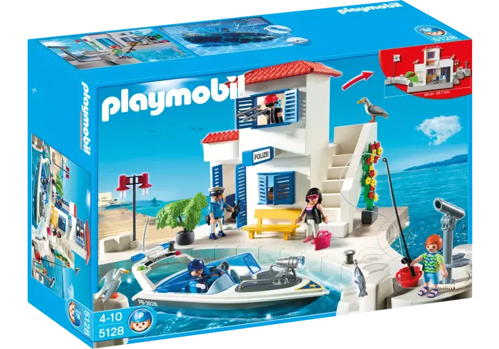 Playmobil 5128-A - Hafenpolizei mit Schnellboot - BOX