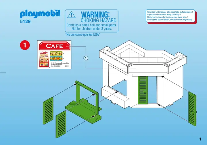 Bauanleitungen Playmobil 5129-A - Hafen-Café (1)