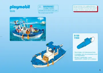 Notices de montage Playmobil 5131 - Bateau de pêche (1)