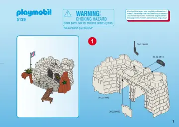 Bauanleitungen Playmobil 5139-A - Soldatenfestung mit Schatzverlies (1)