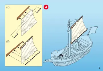 Bauanleitungen Playmobil 5140-A - Rotrock-Kanonensegler (5)