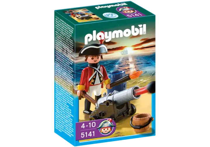 Playmobil 5141-A - Kanonen-Offizier der Rotröcke - BOX