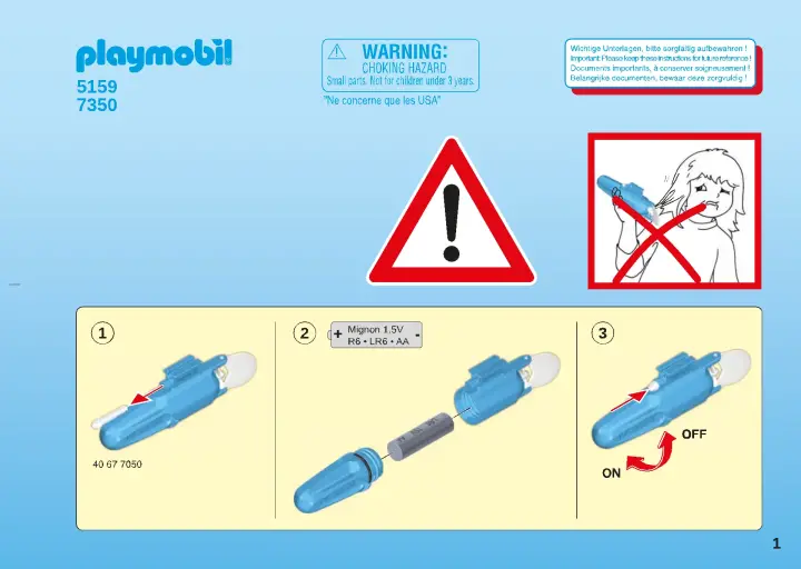 Manual de instruções Playmobil 5159 - Motor Subaquático com blíster (1)