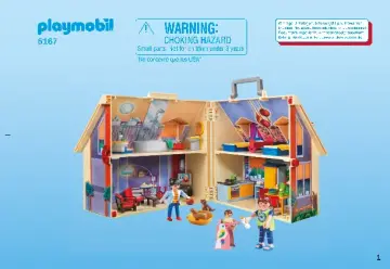 Bauanleitungen Playmobil 5167-A - Neues Mitnehm-Puppenhaus (1)