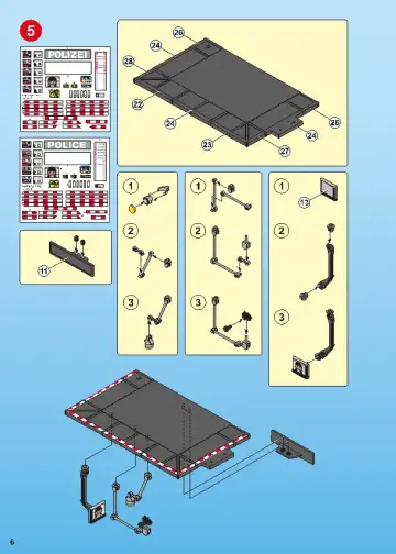 Bauanleitungen Playmobil 5176-A - Polizei-Kommandostation mit Alarmanlage (6)