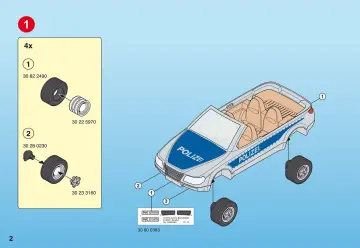 Bauanleitungen Playmobil 5179-A - Polizeifahrzeug mit Blinklicht (2)