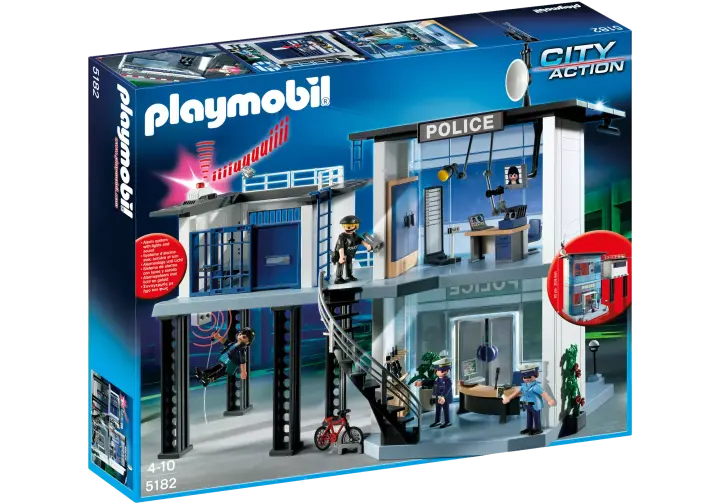 Playmobil 5182-A - Polizei-Kommandostation mit Alarmanlage - BOX