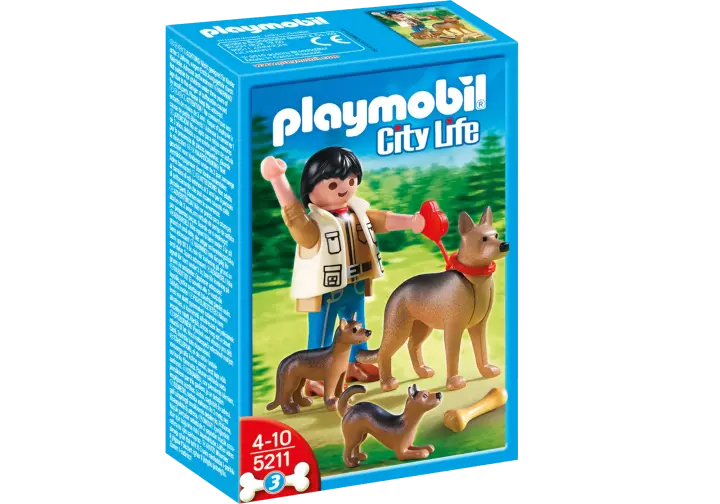 Playmobil 5211-A - Schäferhündin mit Welpen - BOX