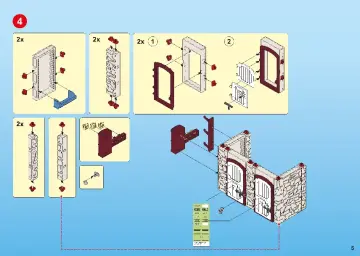 Bygganvisningar Playmobil 5221 - Stor hästgård med hage (5)