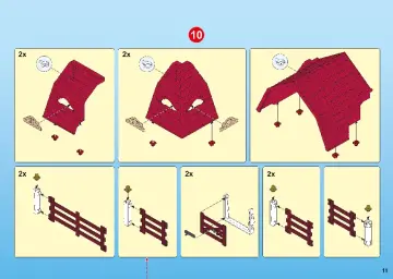 Bygganvisningar Playmobil 5221 - Stor hästgård med hage (11)