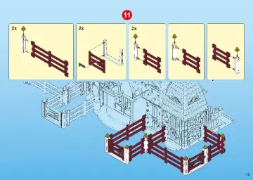 Bygganvisningar Playmobil 5221 - Stor hästgård med hage (13)