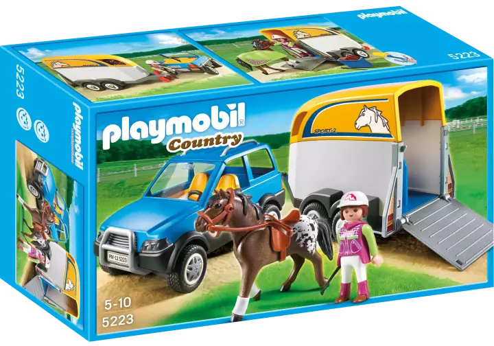 Playmobil 5223-A - PKW mit Pferdeanhänger - BOX