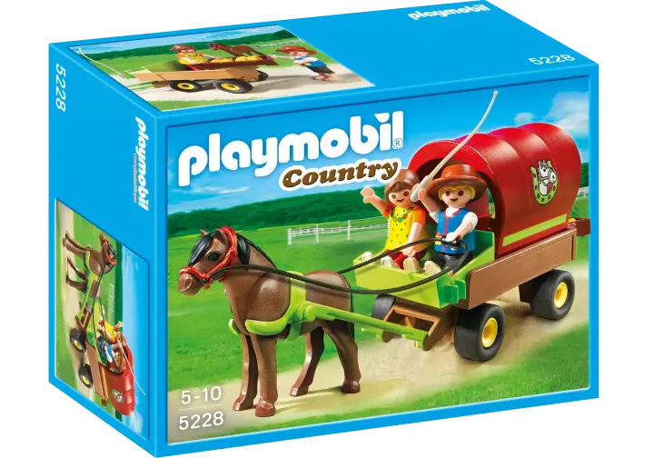 Playmobil 5228-A - Kinder-Ponywagen - BOX