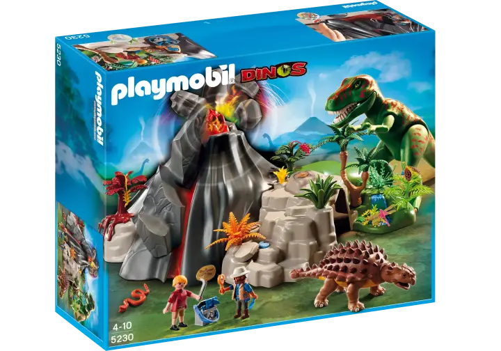 Playmobil 5230-A - T-Rex und Saichania beim Vulkan - BOX