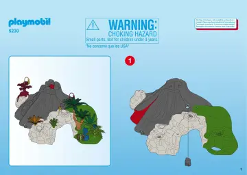 Bauanleitungen Playmobil 5230-A - T-Rex und Saichania beim Vulkan (1)