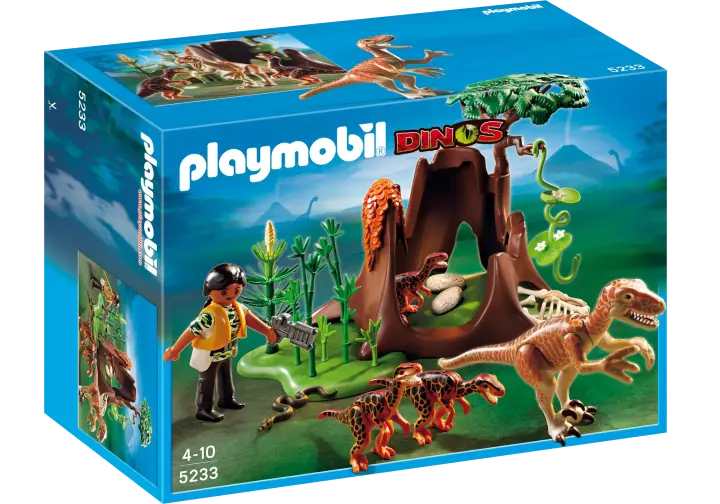 Playmobil 5233-A - Velociraptor-Angriff auf Deinonychusnest - BOX