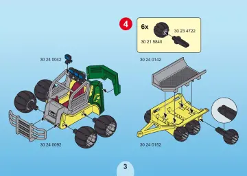 Bauanleitungen Playmobil 5236-A - Forscherfahrzeug mit Käfiganhänger (3)