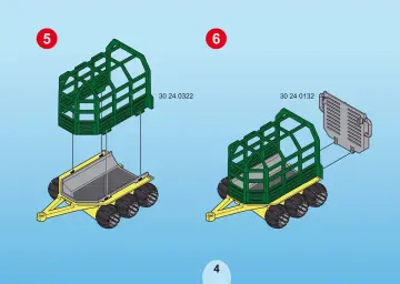 Bauanleitungen Playmobil 5236-A - Forscherfahrzeug mit Käfiganhänger (4)