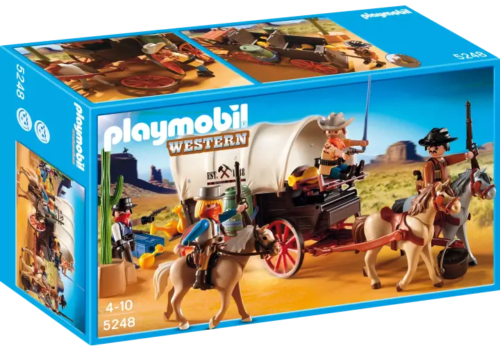 Playmobil 5248 - Chariot avec cow-boys et bandits - BOX