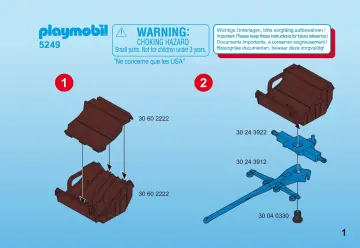 Bauanleitungen Playmobil 5249-A - Kavalleriewagen mit Kanone (1)