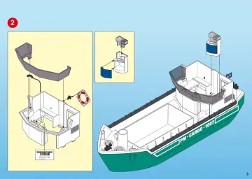 Bauanleitungen Playmobil 5253-A - Frachtschiff mit Verladekran (3)