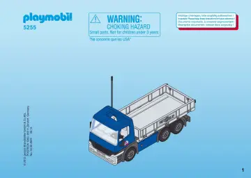 Bauanleitungen Playmobil 5255-A - Cargo-LKW mit Container (1)