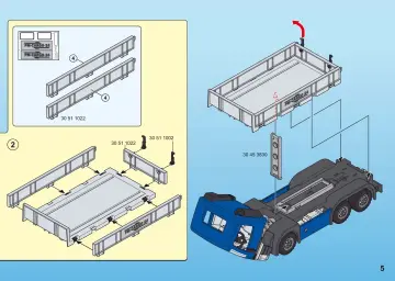 Bauanleitungen Playmobil 5255-A - Cargo-LKW mit Container (5)