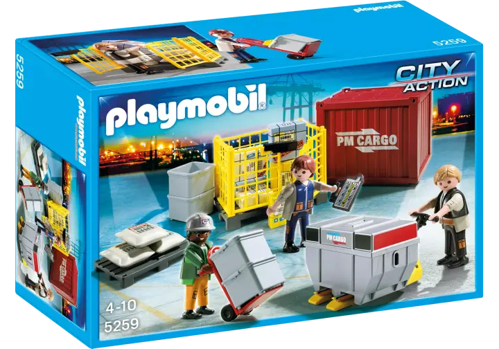 Playmobil 5259-A - Cargo-Team mit Ladegut - BOX