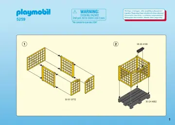 Bauanleitungen Playmobil 5259-A - Cargo-Team mit Ladegut (1)