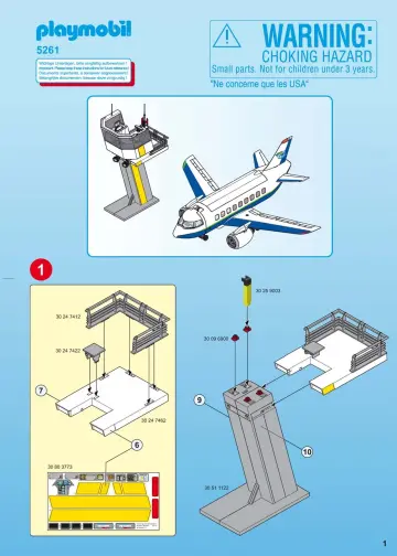 Bauanleitungen Playmobil 5261-A - Cargo- und Passagierflugzeug (1)