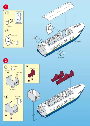 Bauanleitungen Playmobil 5261-A - Cargo- und Passagierflugzeug (4)