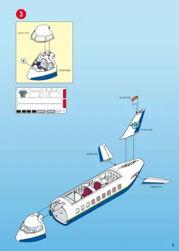 Bauanleitungen Playmobil 5261-A - Cargo- und Passagierflugzeug (5)