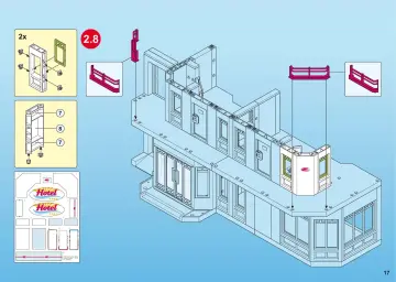 Bauanleitungen Playmobil 5265-A - Großes Ferienhotel mit Einrichtung (17)