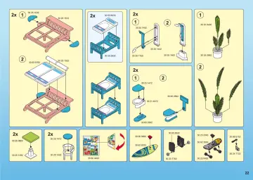 Bauanleitungen Playmobil 5265-A - Großes Ferienhotel mit Einrichtung (22)