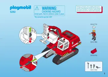 Bauanleitungen Playmobil 5282-A - Großer Kettenbagger (1)