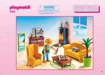 Building instructions Playmobil 5308 - Living Room with Fireplace (1)