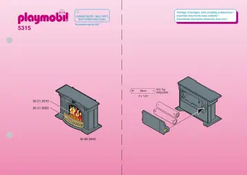 Bauanleitungen Playmobil 5315-A - Kaminzimmer (1)